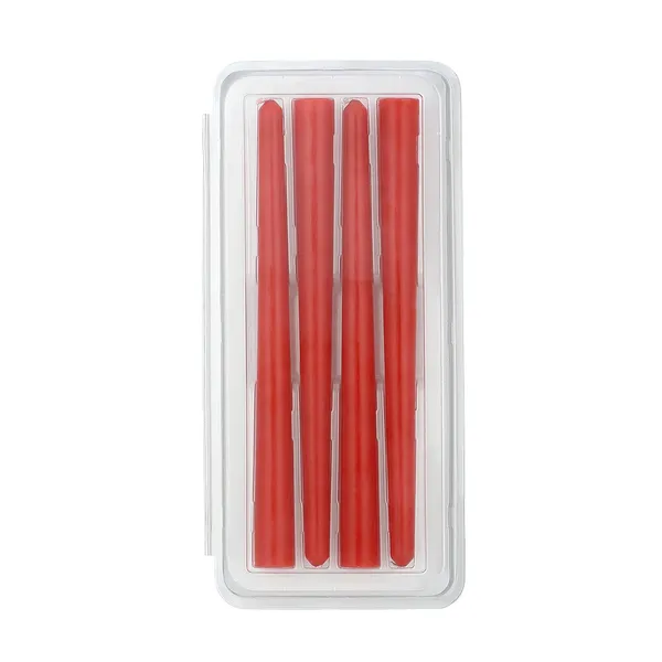 Set_of_4_Red_Candles_Unscented_Dripless_Taper_Candles_10_Inch_X_0.75_Inch_Ram_Mandir_Candle_Spell_Paraffin_Wax_(Red)