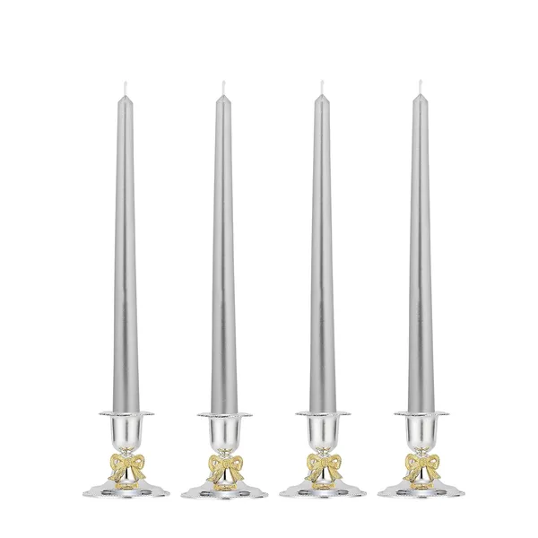 Set_of_4_Silver_Candles_Unscented_Dripless_Taper_Candles_10_Inch_X_0.75_Inch_Candle_Light_Dinner_Spell_Paraffin_Wax