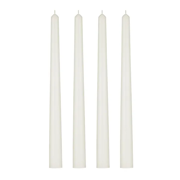Set_of_4_White_Candles_Unscented_Dripless_Taper_Candles_10_Inch_X_0.75_Inch_Ram_Mandir_Candle_Spell_Paraffin_Wax