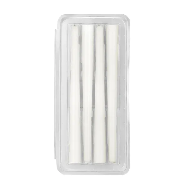 Set_of_4_White_Candles_Unscented_Dripless_Taper_Candles_10_Inch_X_0.75_Inch_Ram_Mandir_Candle_Spell_Paraffin_Wax
