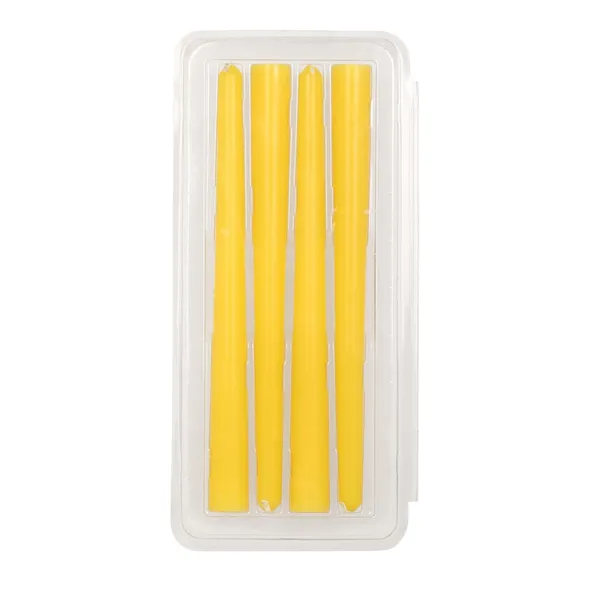 Set_of_4_Yellow_Candles_Unscented_Dripless_Taper_Candles_10_Inch_X_0.75_Inch_Candle_Light_Dinner_Spell_Paraffin_Wax