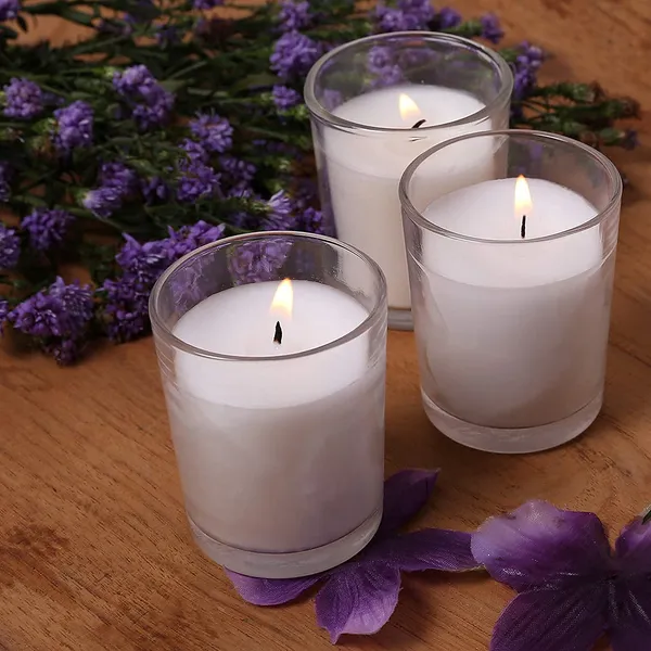 White_Candles_Smokeless_Votive_Glass_Candles_Burning_Time_-_10_Hours_(Unscented)