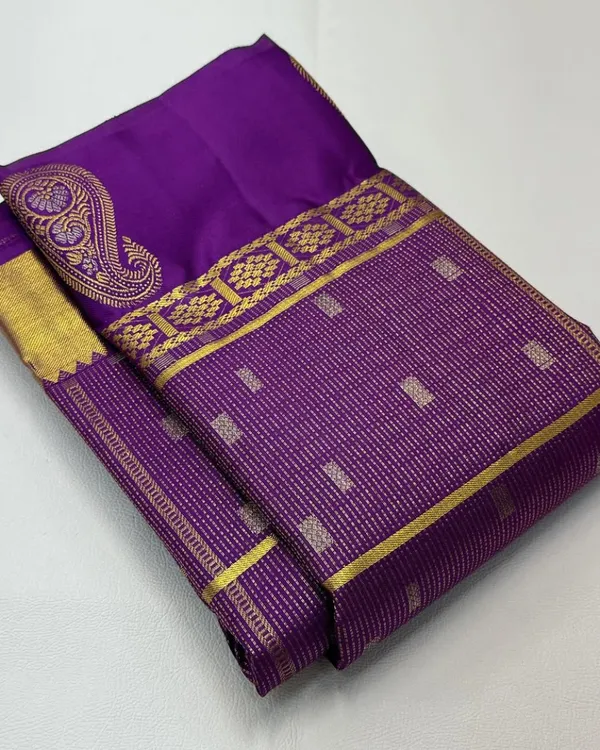Purple_Color_Viral_Pick_Soft_Banarasi_Silk_Saree_with_Pure_Golden_Zari_Work_&_Classy_Bloue_Piece
