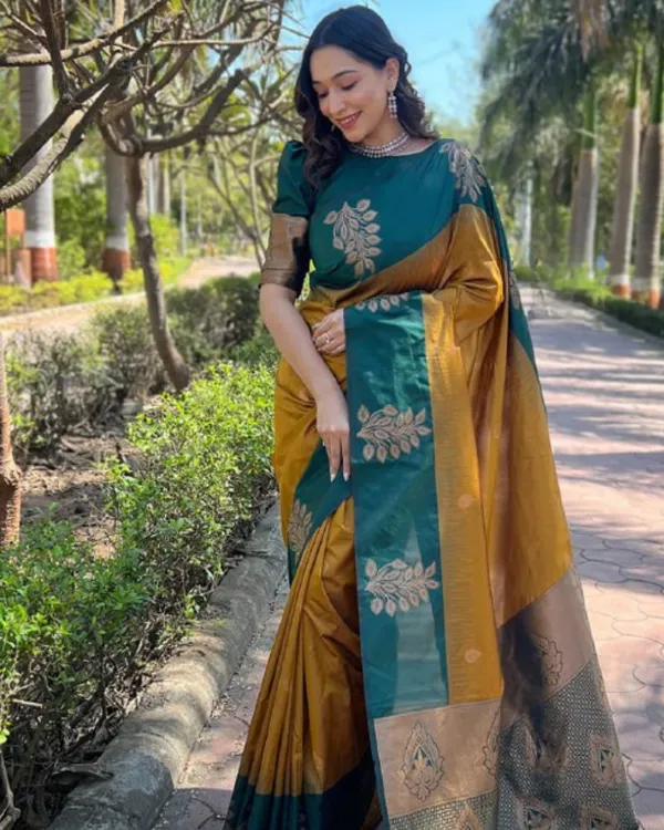 Musterd_Yelow_And_Green_Color_Latest_Add_Soft_Banarasi_Silk_Saree_with_Classy_Bloue_Piece
