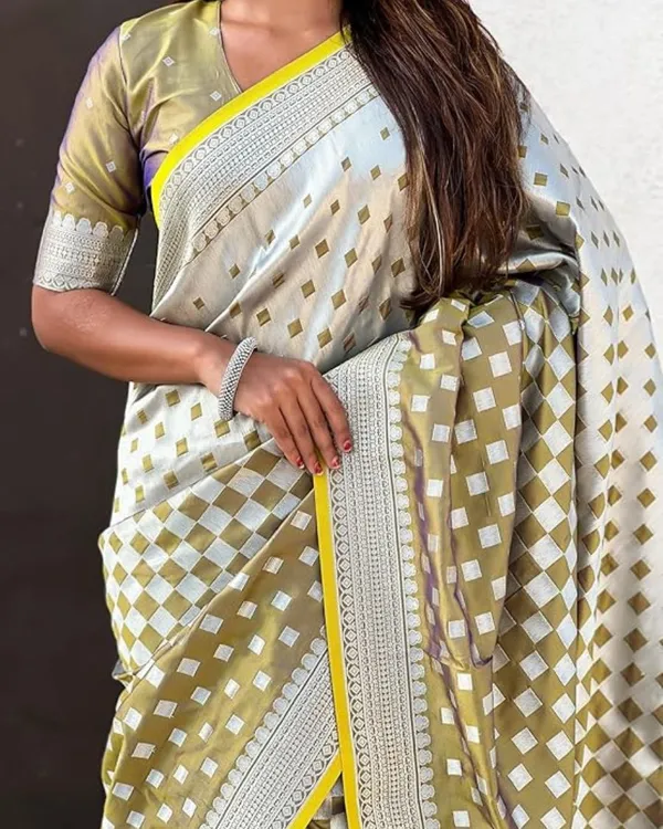Mahendi__Color_New_Release_Soft_Banarasi_Silk_Saree_with_Classy_Bloue_Piece
