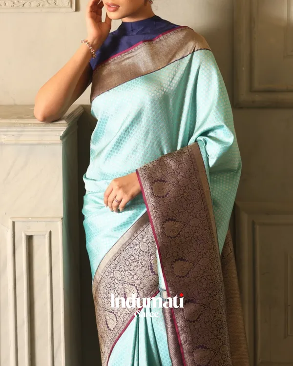 Blue__Color_Color_Curated_Soft_Banarasi_Silk_Saree_with_Classy_Blouse_Piece
