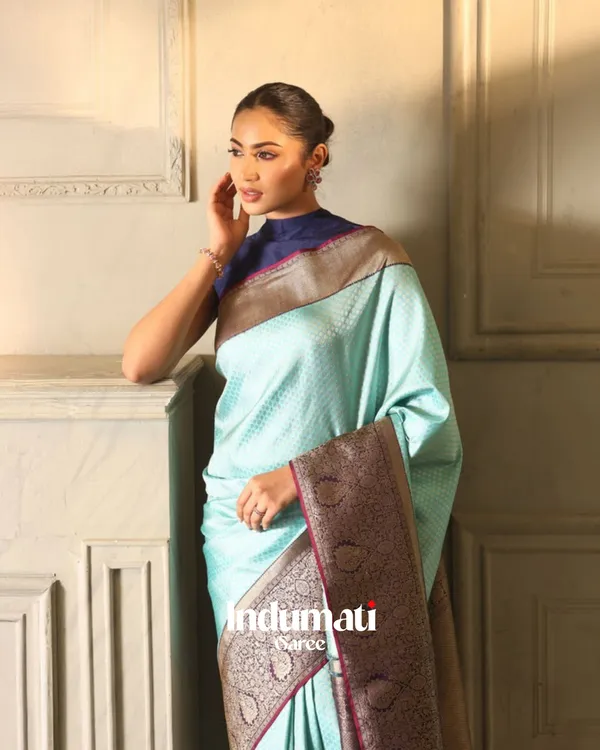 Blue__Color_Color_Curated_Soft_Banarasi_Silk_Saree_with_Classy_Blouse_Piece