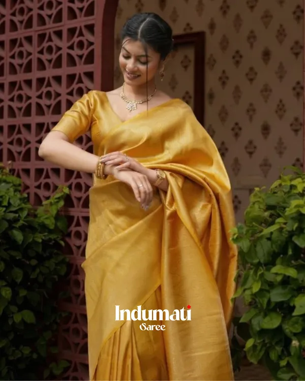 Yellow_Color_Just_Released_Soft_Banarasi_Silk_Saree_with_Classy_Blouse_Piece