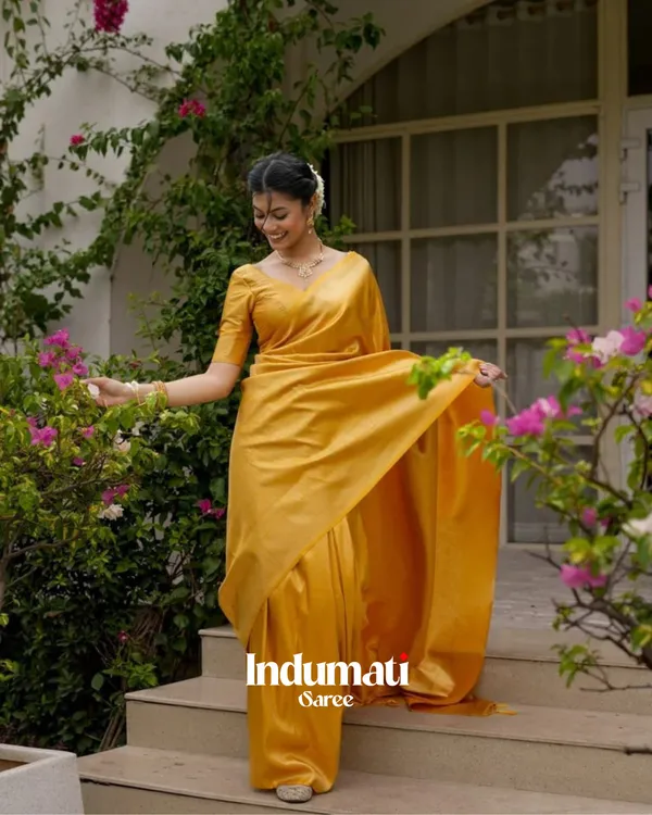 Yellow_Color_Just_Released_Soft_Banarasi_Silk_Saree_with_Classy_Blouse_Piece