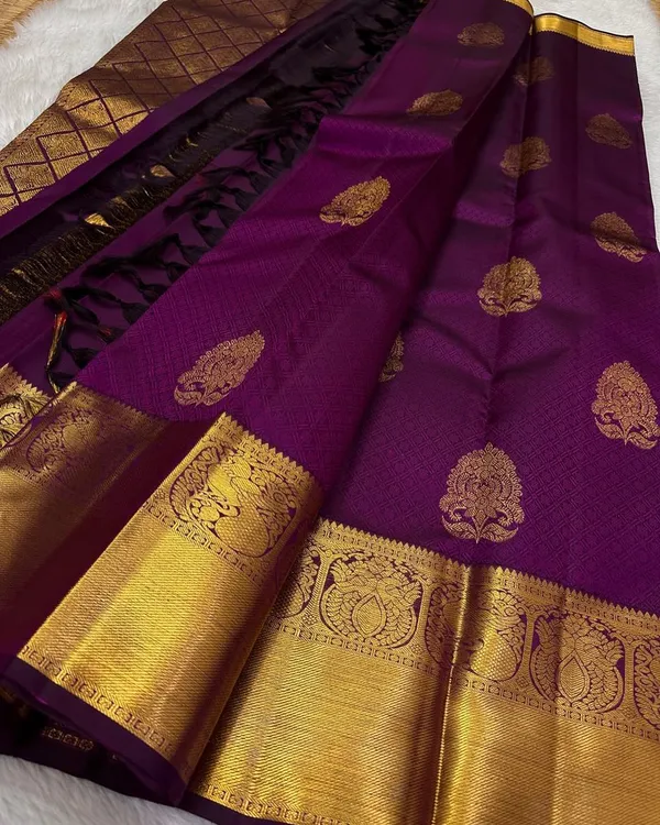 Purple_Color_Recent_Drop_Soft_Banarasi_Silk_Saree_with_Pure_Golden_Zari_Work_&_Classy_Bloue_Piece