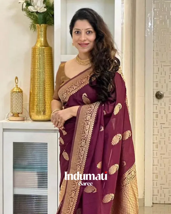Maroon_Color_Luxury_Edition_Soft_Banarasi_Silk_Saree_with_Classy_Blouse_Piece