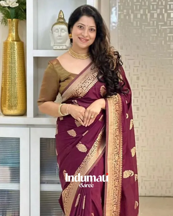 Maroon_Color_Luxury_Edition_Soft_Banarasi_Silk_Saree_with_Classy_Blouse_Piece