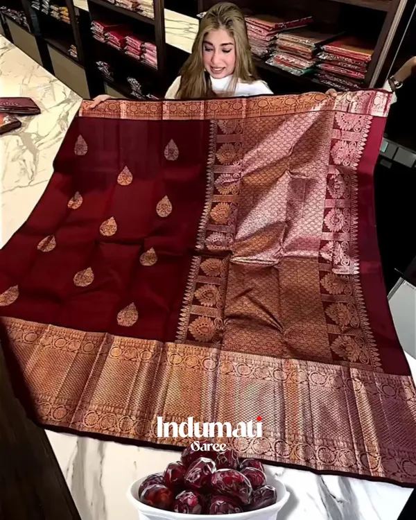 Adorable_Wine_Color_Soft_Banarasi_Silk_Saree_With_Pure_Golden_Zari_Work_&_Classy_Blouse_Piece