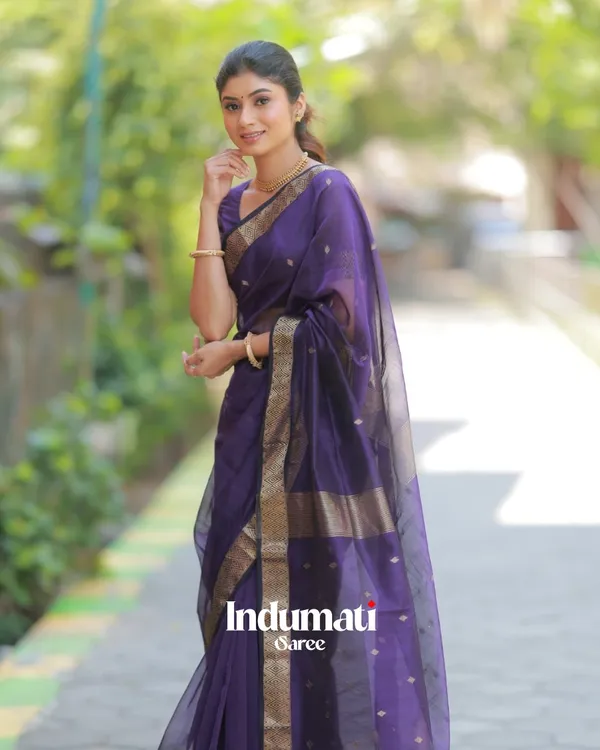 Navy_Blue_Color_Premium_Cotton_Silk_Saree_With_Classy_Blouse