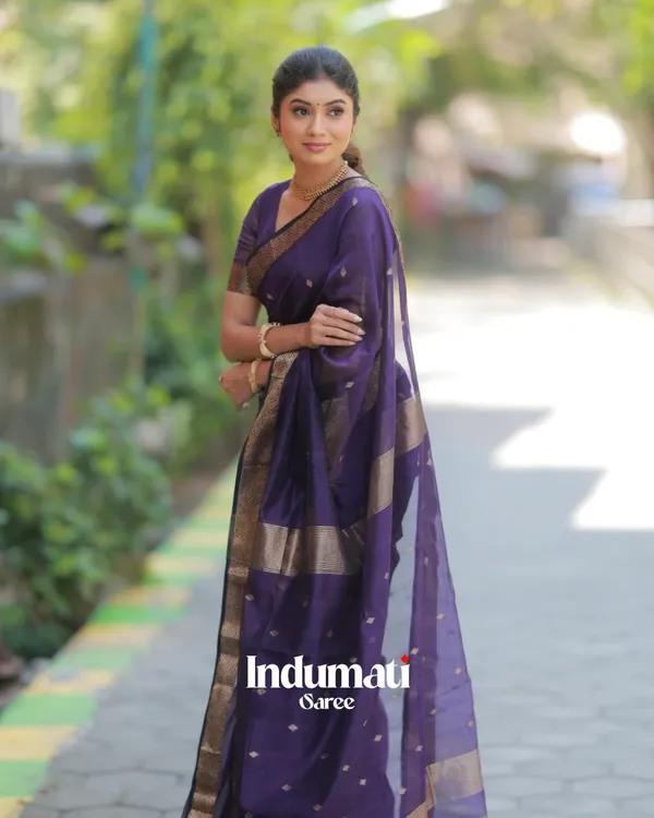 Navy_Blue_Color_Premium_Cotton_Silk_Saree_With_Classy_Blouse