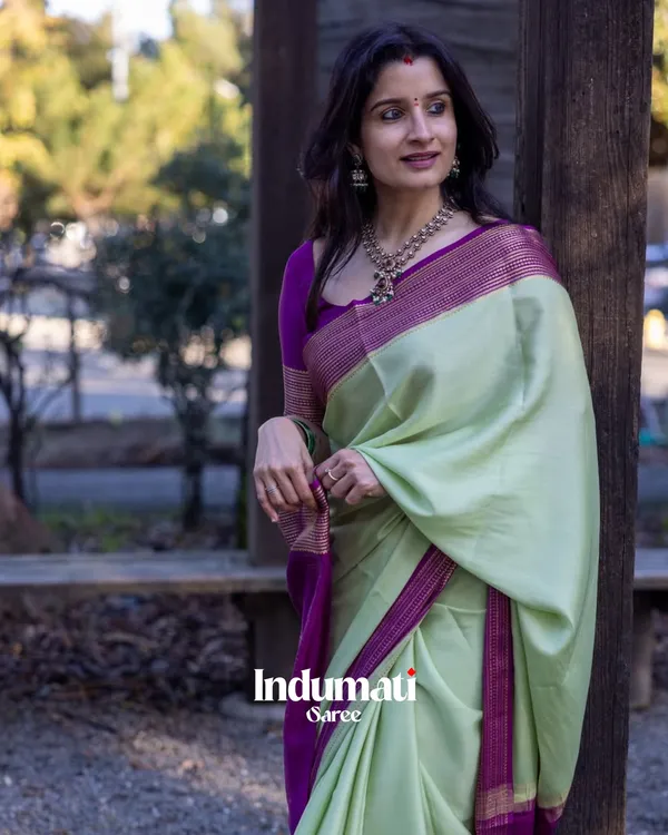 Pista_Color_Latest_Add_Soft_Banarasi_Silk_Saree_with_Classy_Blouse_Piece