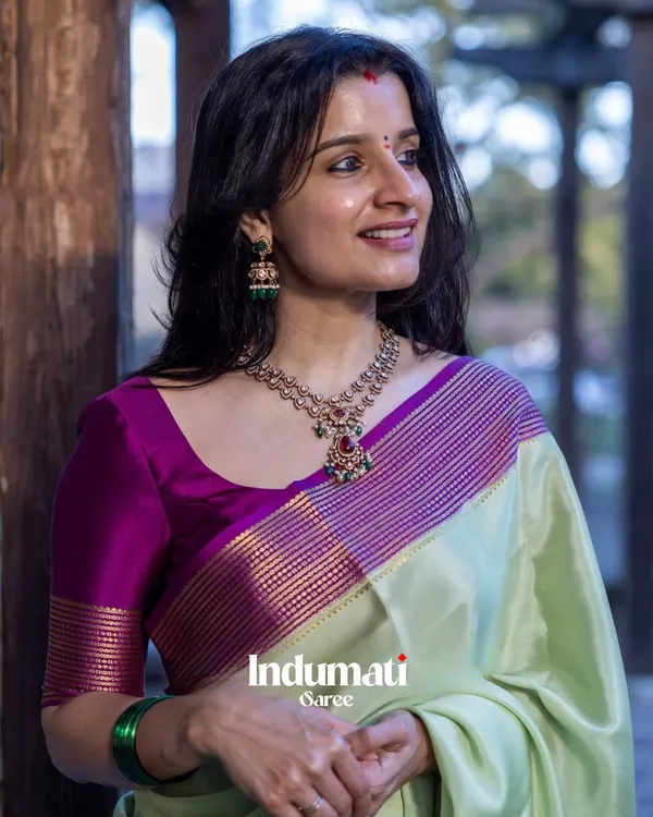 Pista_Color_Latest_Add_Soft_Banarasi_Silk_Saree_with_Classy_Blouse_Piece