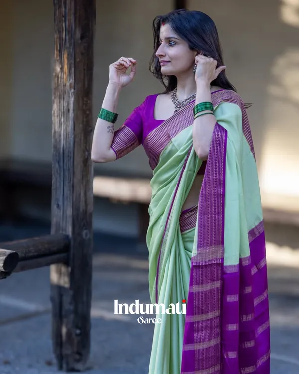 Pista_Color_Latest_Add_Soft_Banarasi_Silk_Saree_with_Classy_Blouse_Piece