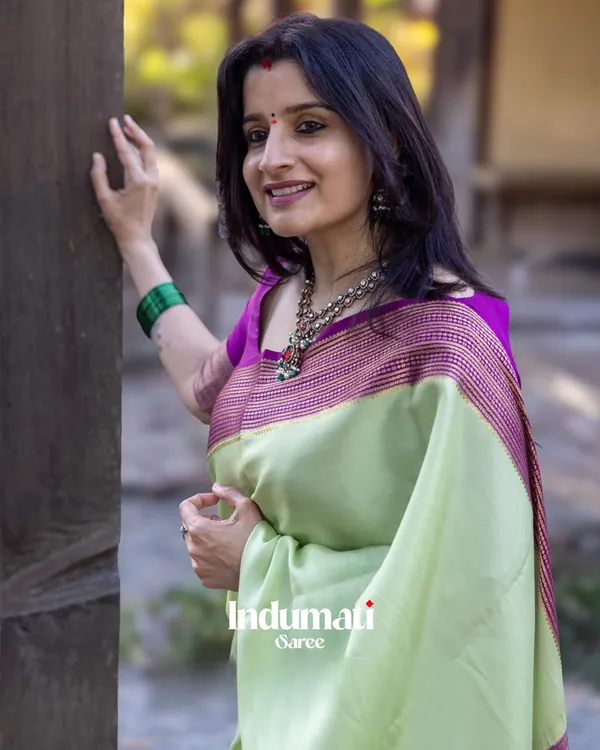 Pista_Color_Latest_Add_Soft_Banarasi_Silk_Saree_with_Classy_Blouse_Piece