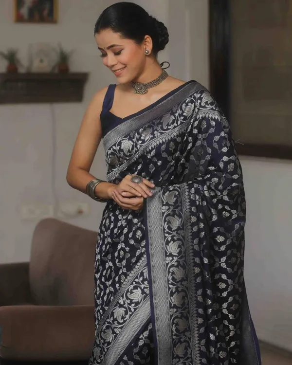 Black_Color_Recently_Added_Soft_Banarasi_Silk_Saree_with_Classy_Bloue_Piece