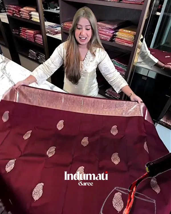 Divine_Wine_Color_Soft_Banarasi_Silk_Saree_With_Pure_Golden_Zari_Work_&_Classy_Blouse_Piece