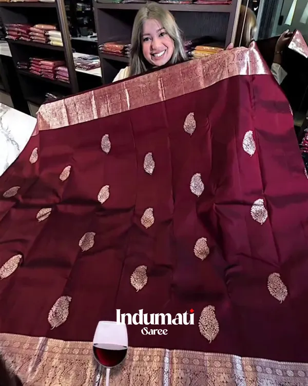 Divine_Wine_Color_Soft_Banarasi_Silk_Saree_With_Pure_Golden_Zari_Work_&_Classy_Blouse_Piece