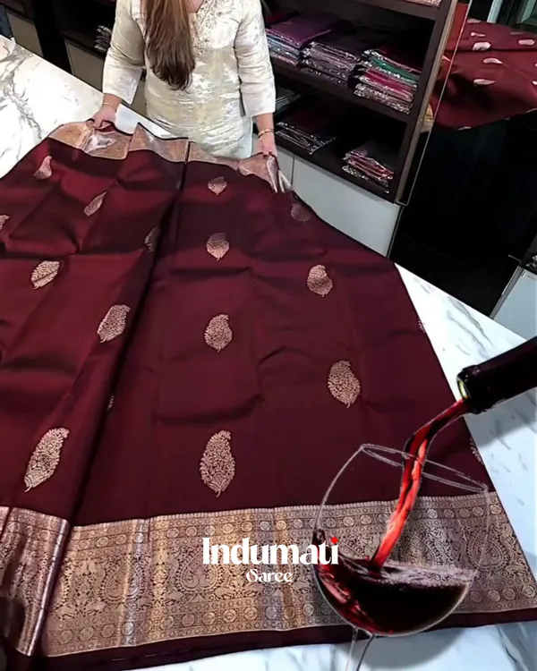 Divine_Wine_Color_Soft_Banarasi_Silk_Saree_With_Pure_Golden_Zari_Work_&_Classy_Blouse_Piece