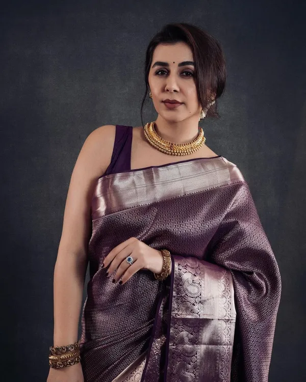 Dark_Purple_Color_Now_Available_Soft_Banarasi_Silk_Saree_with_Classy_Bloue_Piece