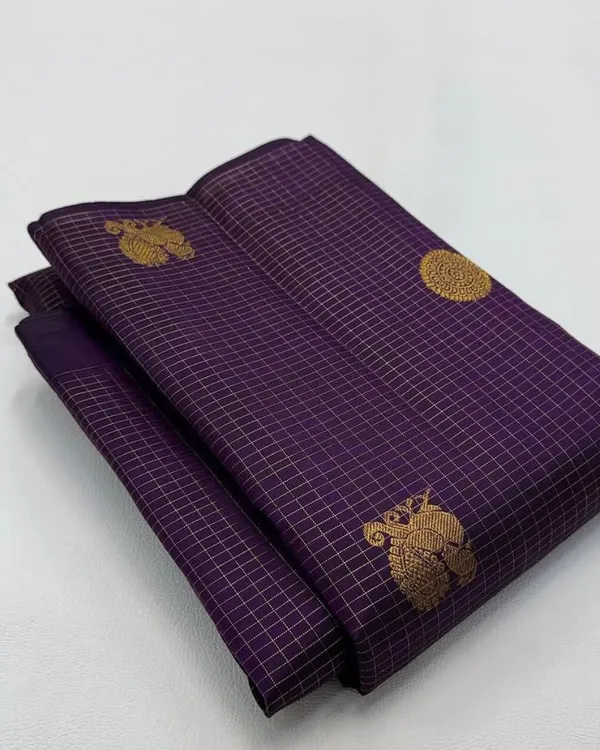 Purple_And_Green_Color_Recent_Release_Soft_Banarasi_Silk_Saree_with_Classy_Bloue_Piece