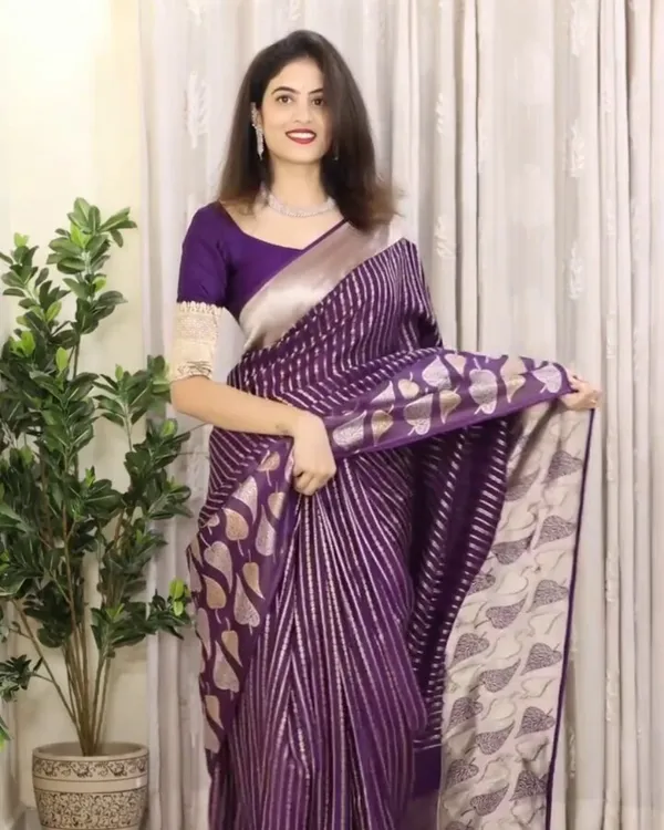 Purple_Color_Recent_Drop_Soft_Banarasi_Silk_Saree_with_Classy_Bloue_Piece