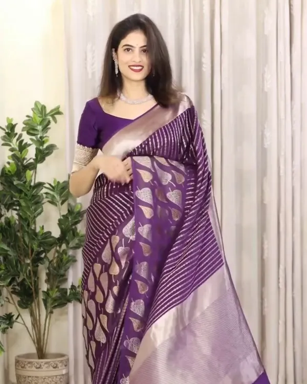 Purple_Color_Recent_Drop_Soft_Banarasi_Silk_Saree_with_Classy_Bloue_Piece