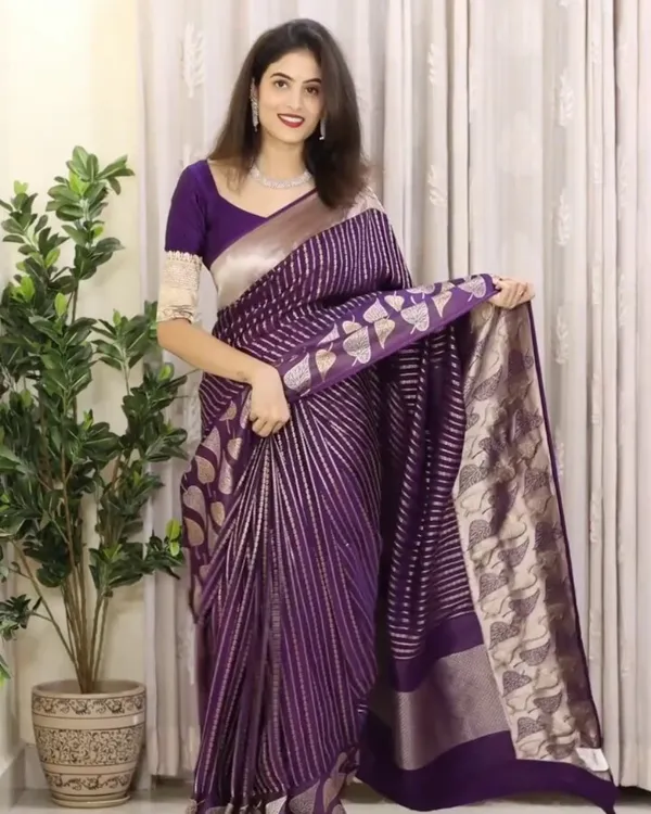Purple_Color_Recent_Drop_Soft_Banarasi_Silk_Saree_with_Classy_Bloue_Piece