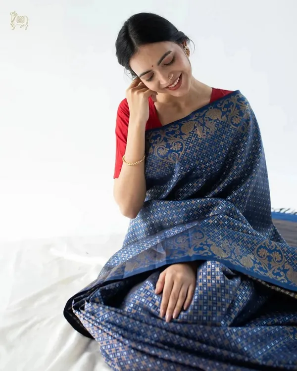 Blue_Color_Best_Seller_Soft_Banarasi_Silk_Saree_with_Classy_Bloue_Piece