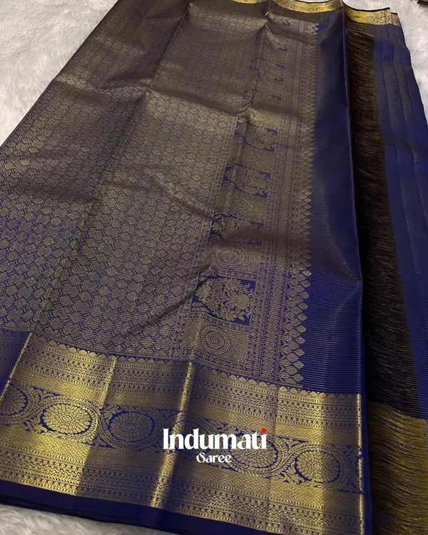Navy_Blue_Color_Customer_Favorite_Soft_Banarasi_Silk_Saree_with_Pure_Golden_Zari_work_&_Classy_Blouse_Piece
