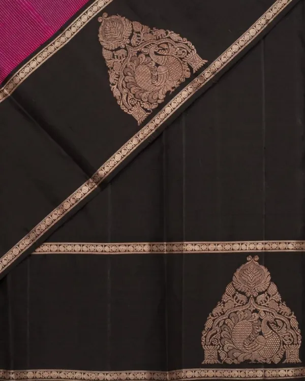 Purple_And_Black_Color_New_Drop_Soft_Banarasi_Silk_Saree_with_Classy_Bloue_Piece