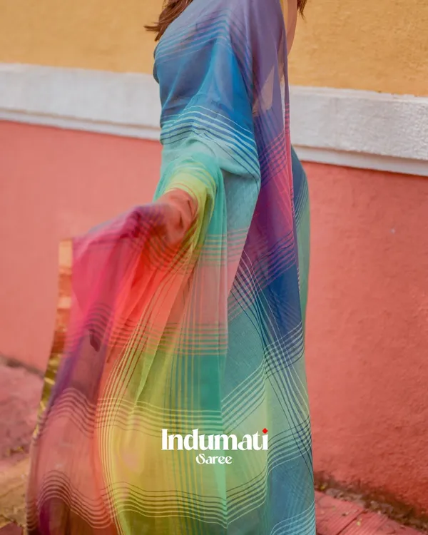 Prism_Trail_-_Multicolor_Striped_Rainbow_Saree_with_Blouse_Piece