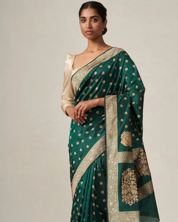 Green_Color_Recently_Added_Soft_Banarasi_Silk_Saree_with_Classy_Bloue_Piece