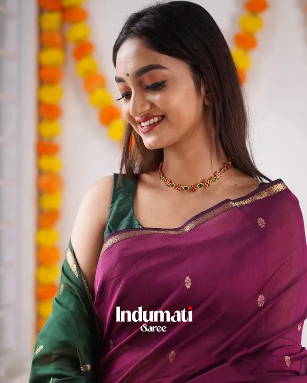 Pink_Color_Premium_Cotton_Silk_Saree_With_Classy_Blouse_and_tassels