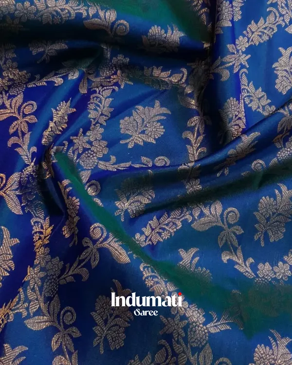 Navy_Blue_Color_Recently_Added_Soft_Banarasi_Silk_Saree_with_Pure_Golden_Zari_work_&_Classy_Blouse_Piece