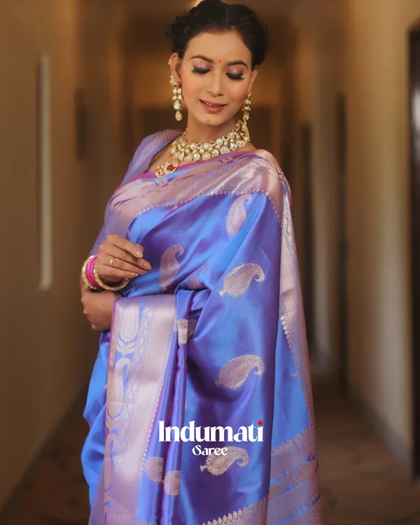 Blue__Color_Color_Just_Soft_Banarasi_Silk_Saree_with_Classy_Blouse_Piece