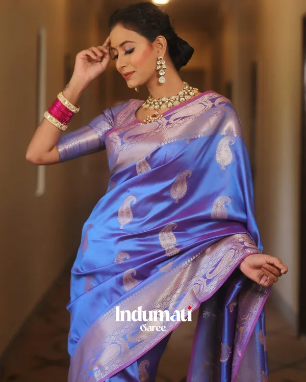 Blue__Color_Color_Just_Soft_Banarasi_Silk_Saree_with_Classy_Blouse_Piece