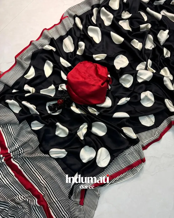 Black_Ajrakh_Printed_Modal_Silk_Premium_Saree_with_Blouse_Piece