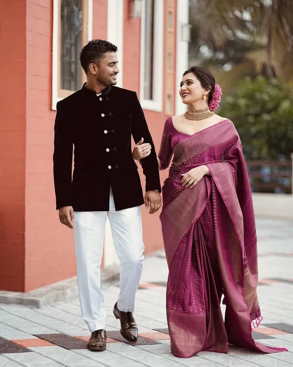 Light_Purple_Color_Recent_Release_Soft_Banarasi_Silk_Saree_with_Classy_Bloue_Piece