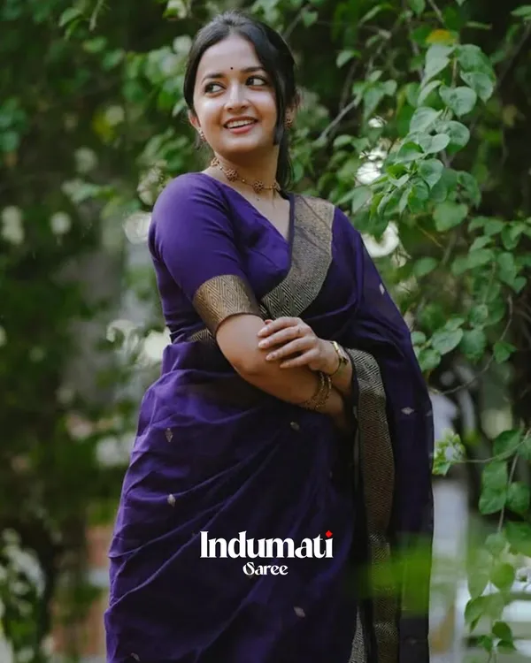 Navy_Blue_Color_Premium_Cotton_Silk_Saree_With_Classy_Blouse