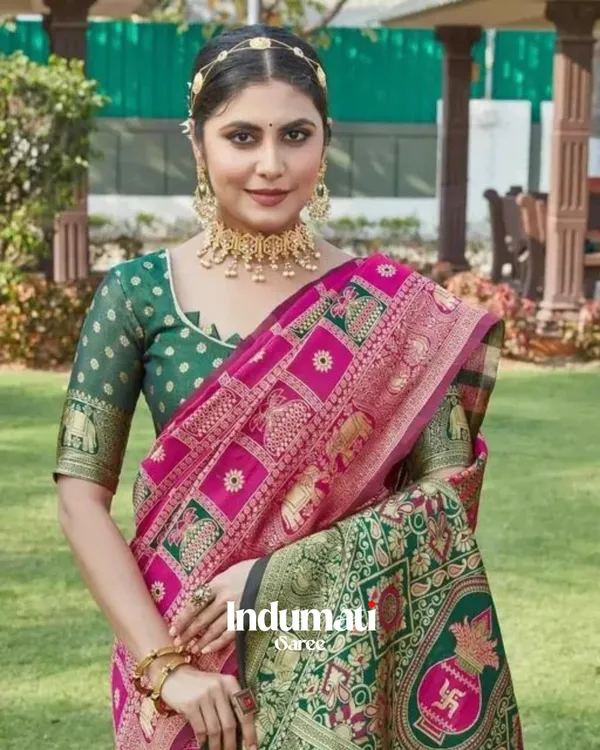 Pink_Color_In_Demand_Soft_Banarasi_Silk_Saree_with_Classy_Blouse_Piece