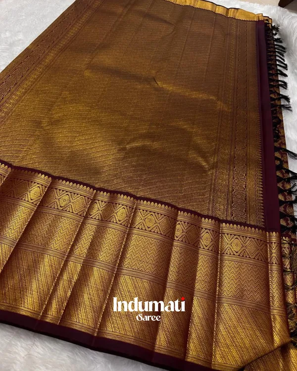 Brown_Color_Curated_Quality_Soft_Banarasi_Silk_Saree_with_Pure_Golden_Zari_work_&_Classy_Blouse_Piece