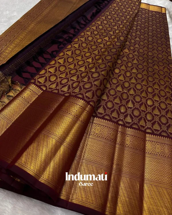 Brown_Color_Curated_Quality_Soft_Banarasi_Silk_Saree_with_Pure_Golden_Zari_work_&_Classy_Blouse_Piece