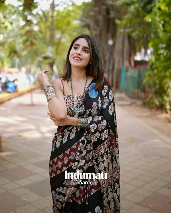 Elephant_Ajrakh_Printed_Modal_Silk_Premium_Saree_with_Blouse_Piece