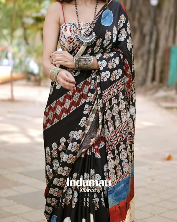 Elephant_Ajrakh_Printed_Modal_Silk_Premium_Saree_with_Blouse_Piece