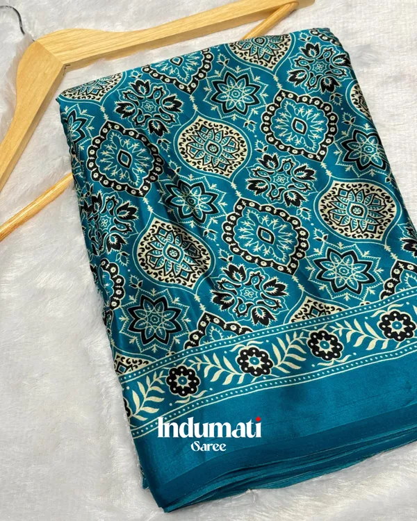 Rama_Ajrakh_Printed_Soft_Modal_Silk_Natural_Print_Saree_with_Blouse_Piece